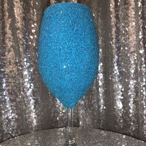 Glitter wine glass